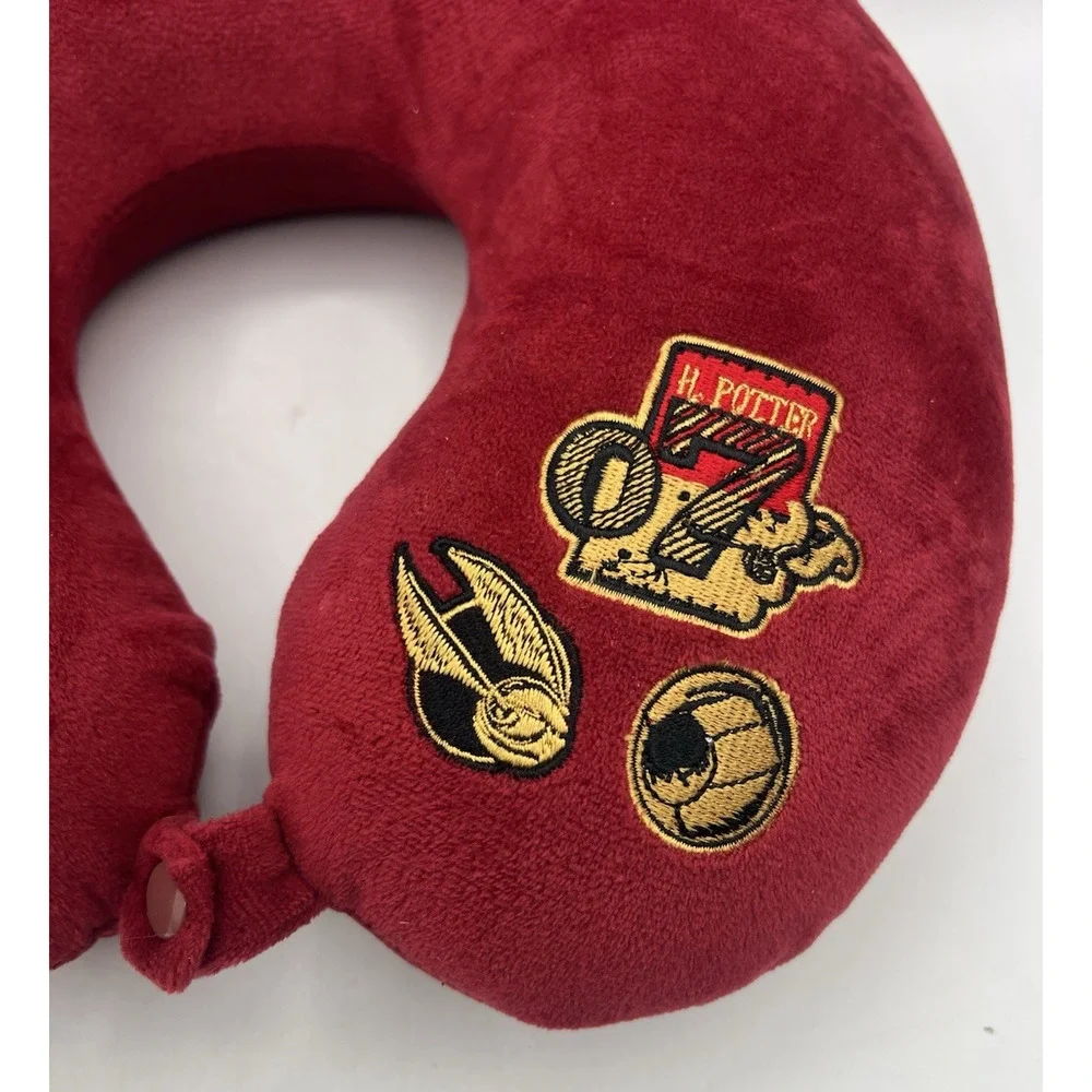 Harry Potter Hogwarts Travel Neck Pillow Red Plush Wizarding World Cushion
